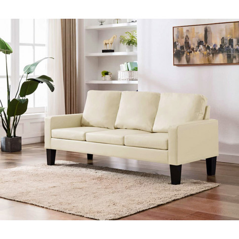 Kremowa sofa Clorins 3X wizualizacja