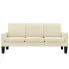 Kremowa tapicerowana sofa Clorins 3X