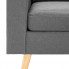 Trzyosobowa jasnoszara sofa z tkaniny Eroa 3Q