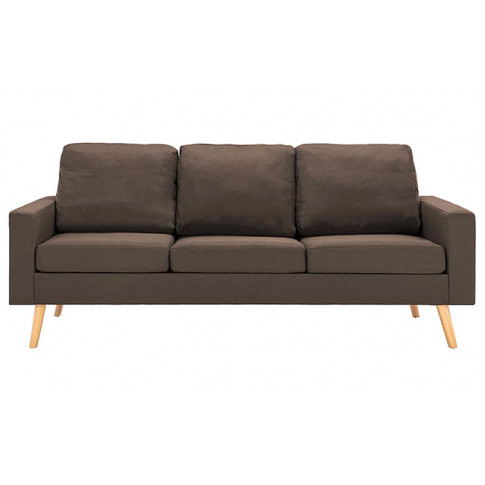Trzyosobowa brązowa sofa z tkaniny Eroa 3Q 