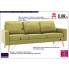 Trzyosobowa zielona sofa z tkaniny Eroa 3Q