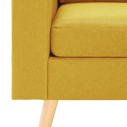 Trzyosobowa żółta sofa z tkaniny Eroa 3Q