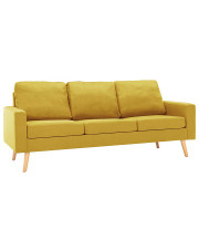 3-osobowa żółta sofa - Eroa 3Q w sklepie Edinos.pl