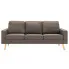 Trzyosobowa sofa taupe z tkaniny Eroa 3Q 