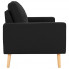 Trzyosobowa czarna sofa z tkaniny Eroa 3Q