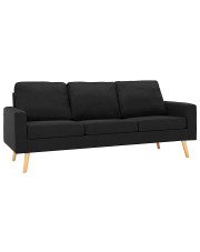 3-osobowa czarna sofa - Eroa 3Q w sklepie Edinos.pl