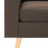 3-osobowa brązowa sofa Eroa 4Q z podnóżkiem