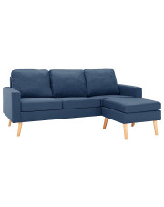 3-osobowa niebieska sofa z podnóżkiem - Eroa 4Q w sklepie Edinos.pl