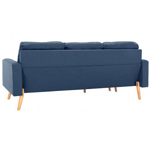 3-osobowa niebieska sofa Eroa 4Q z podnóżkiem