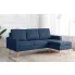 3-osobowa niebieska sofa Eroa 4Q z podnóżkiem