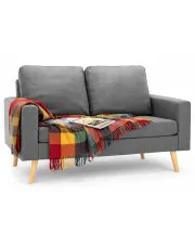 2-osobowa jasnoszara sofa - Muria 2Q w sklepie Edinos.pl