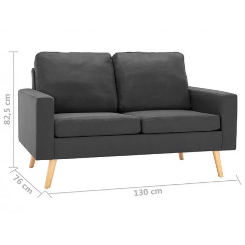 Ciemnoszara sofa z tkaniny Eroa 2Q