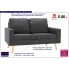 Ciemnoszara sofa z tkaniny Eroa 2Q