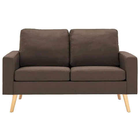 Dwuosobowa brązowa sofa z tkaniny Eroa 2Q