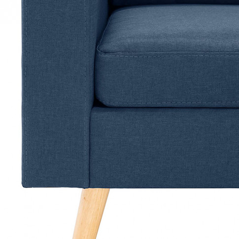 Dwuosobowa niebieska sofa z tkaniny Eroa 2Q