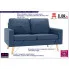 Dwuosobowa niebieska sofa z tkaniny Eroa 2Q