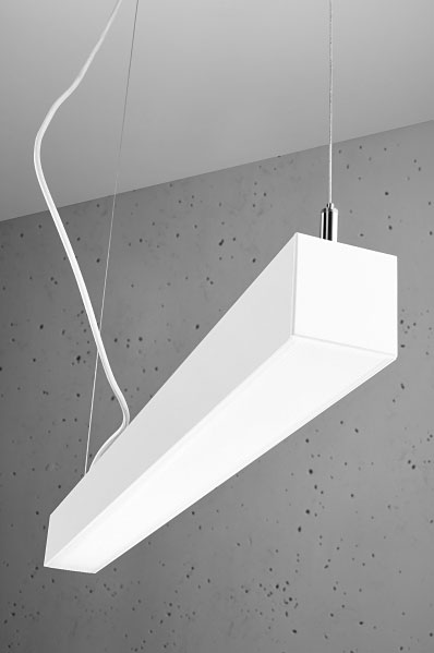 Biała lampa wisząca LED do biura EX614-Pini