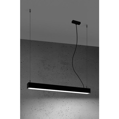 Czarna nowoczesna lampa wisząca EX614-Pini do biura