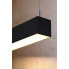 Czarna liniowa lampa wisząca EX615-Pini do biura