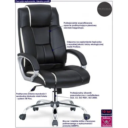 Fotografia Fotel obrotowy Fexa - czarny z kategorii Fotele