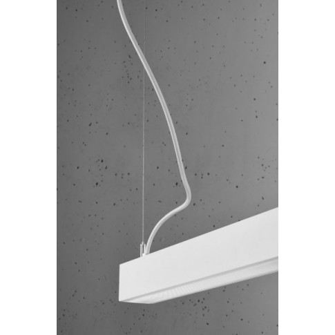 Biała lampa wisząca liniowa do biura EX616-Pini
