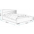Wymiary tapicerowanego łóżka 140x200 Lander