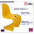 Żółte krzesło Dizzel designerskie