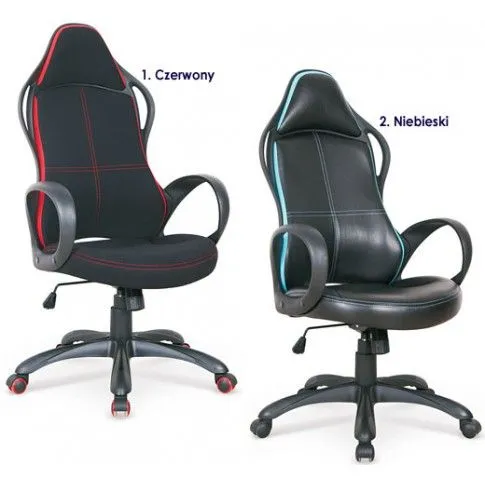 Zdjęcie fotel obrotowy czarny, niebieski Uzet | Edinos.pl