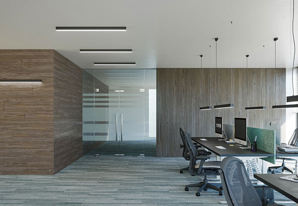 Biały prostokątny plafon E399-Noria z modułem LED