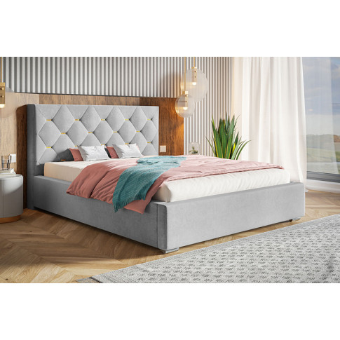 Aranżacja z tapicerowanym łóżkiem 120x200 Abello