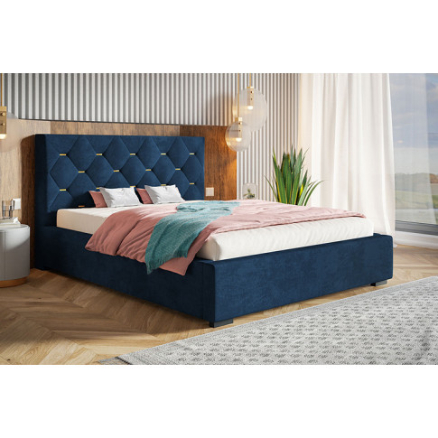Aranżacja z tapicerowanym łóżkiem 160x200 Abello