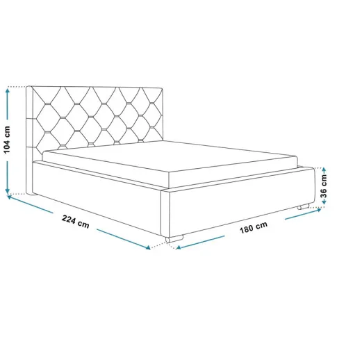 wymiary łóżka 160x200 Abello