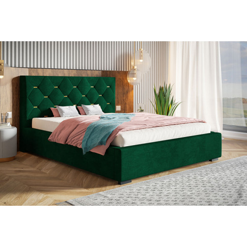 Aranżacja z tapicerowanym łóżkiem 180x200 Abello