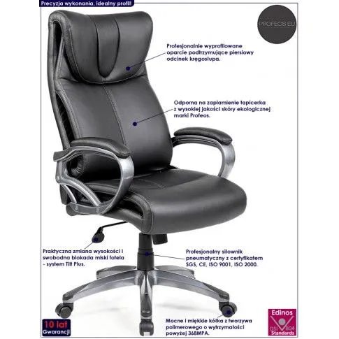 Fotografia Fotel obrotowy Bals - czarny z kategorii Fotele