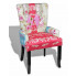 Patchworkowy fotel w kwiatowy deseń Tila