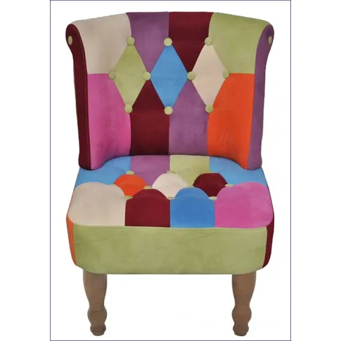 Kolorowy fotel patchworkowy Alice