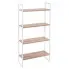 Biały loftowy regał z 4 półkami wiśnia scandic Verdon 6X