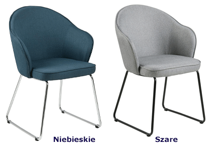 Tapicerowane krzesła miękkie Andy - designerskie