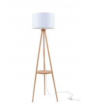 Drewniana lampa stojąca trójnóg z abażurem - EX640-Austis w sklepie Edinos.pl