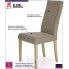 Fotografia Tapicerowane krzesło drewniane Iston - beżowe z kategorii Krzesła tapicerowane beżowe
