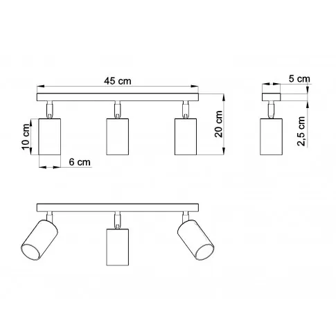 Wymiary plafonu EX644-Bers