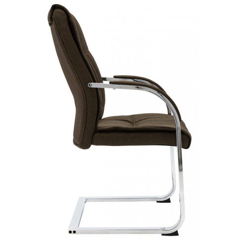 Brazowe materialowe krzeslo Lauris 3X