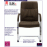 Tapicerowane brazowe krzeslo konferencyjne Lauris 3X