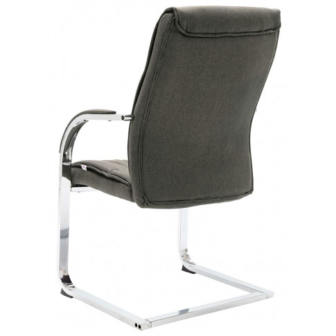 Szare tapicerowane tkaniną krzesło do biura Lauris 3X