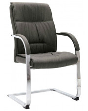 Szare ergonimiczne krzesło konferencyjne do biura - Lauris 3X w sklepie Edinos.pl