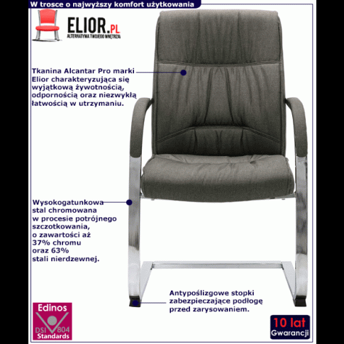 Tapicerowany ergonomiczny fotel biurowy Lauris 3X