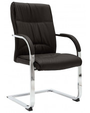 Czarne ergonomiczne krzesło konferencyjne - Lauris 2X w sklepie Edinos.pl