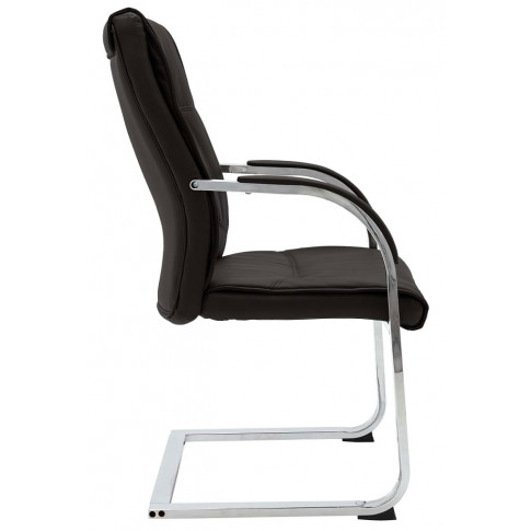 Czarne tapicerowane krzesło biurowe Lauris 2X