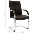 Czarne tapicerowane krzeslo do biura Laurs 2X