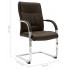 Wymiary brązowego tapicerowanego krzesła Lauris 2X